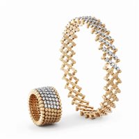 Ring Serafino Consoli Woman ANELLO-BRACCIALE in Gold Diamante SRB7MH2RWGWD